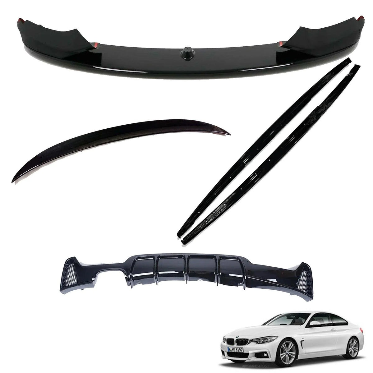 BMW 4 SERIES F32 2014-2020 Full AERO Body Kit in Gloss Black – Daithi's ...