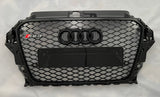 Audi A3 Honeycomb Grille 2012 - 2016 Black Emblem 