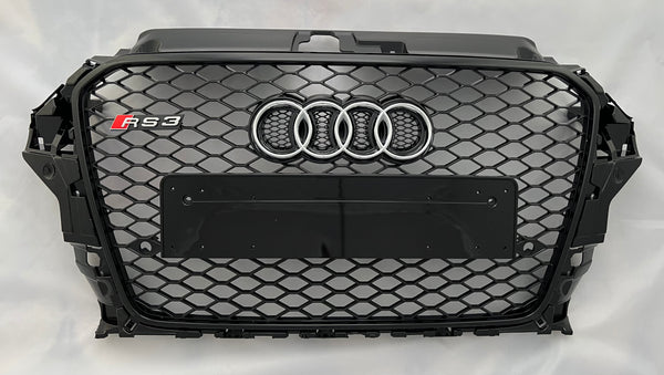 Audi A3 Honeycomb Grille 2012 - 2016 Chrome Emblem 